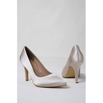 Moda Trend Дамски обувки от сатен - Тъмен Крем #316849 (316849_Пудра)