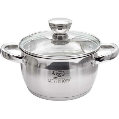 TRAGAR Hrnec nerez ¤14x9,5cm 1,3L MEYERHOFF T2 skleněná poklice