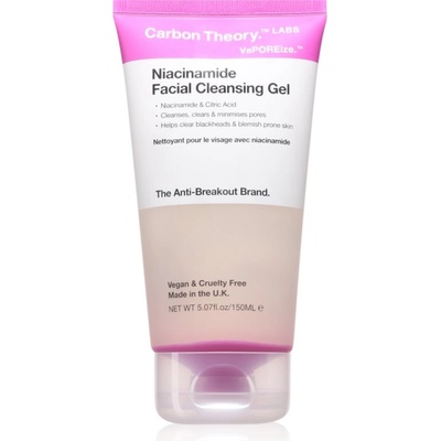 Carbon Theory Vaporeize Niacinamide Cleansing Gel дълбоко почистващ гел с ниацинамид 150ml