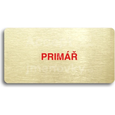 ACCEPT Piktogram PRIMÁŘ - zlatá tabulka - barevný tisk bez rámečku