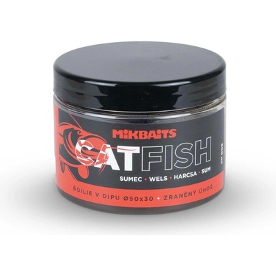 Michal Kučera MIKBAITS Mikbaits Catfish sumec řada - Zraněný úhoř 30x25mm boilie v dipu 500ml