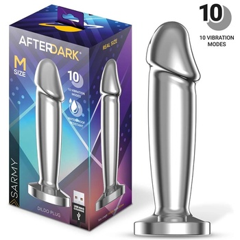 Afterdark Sarmy Metal Vibrating Dildo Plug Size M