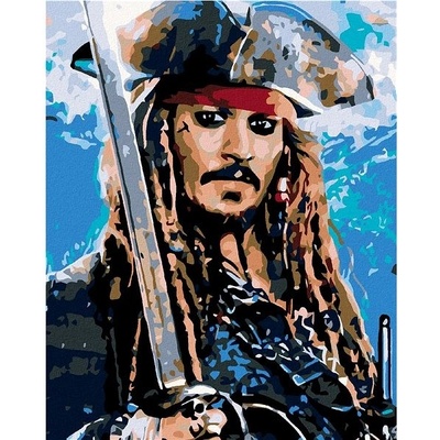 Zuty Malování podle čísel Jack sparrow II 80 x 100 cm vypnuté plátno na rám