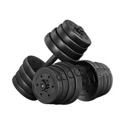 YAHEETECH Činky 610924 sada 2 krátkých činek litinový set činek 30 kg