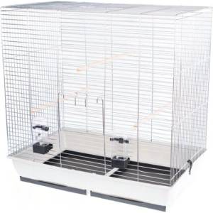INTER-ZOO Pet Products Клетка за птици GONZO хром - 78 x 47, 5 x 79 cm СВЕТЛОСИВА