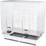 INTER-ZOO Pet Products Клетка за птици GONZO хром - 78 x 47, 5 x 79 cm СВЕТЛОСИВА