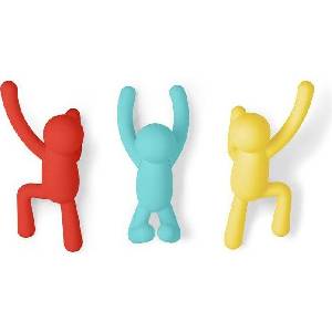 Umbra Закачалки Buddy цветни 3 бр (318165-022)