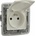 Legrand Контакт Legrand Niloe, 16A, единичен, френски стандарт, с капак, бял (664748)