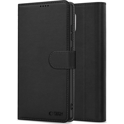Кожен Калъф с Джобове за Xiaomi Redmi Note 14 Pro 5G, Tech-Protect Wallet Book Case, Черен (5906302361175)