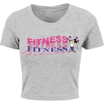MERCHCODE Тениска Mickey Fitness Tee grey XXLUB-MC1267-00111 - , размер S