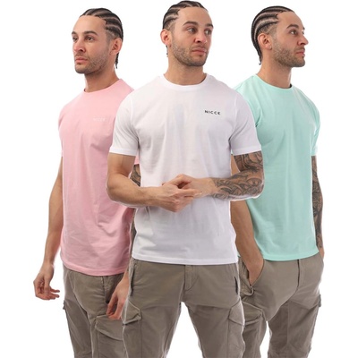 Nicce Тениска Nicce Iversent 3 Pack T-Shirts - Multi colour