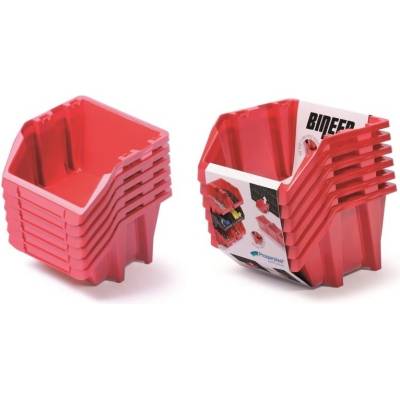 Prosperplast Sada úložných boxov 214 × 198 × 133 mm, červená