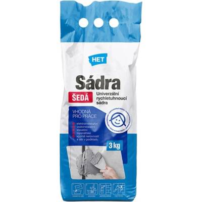 HET Sádra stavební šedá 3 kg