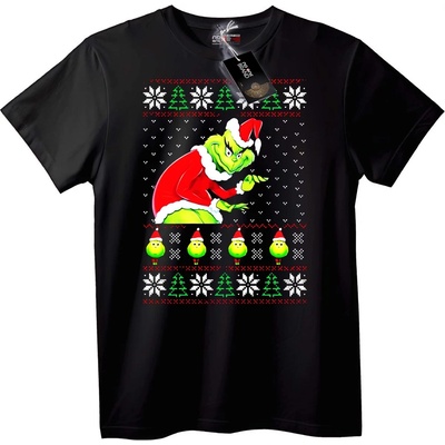 NOONEBRAND Тениска Grinch грозен коледен суичър - 5XL, Black