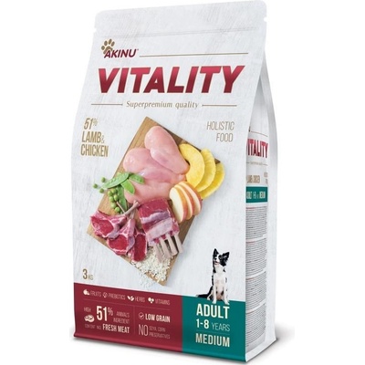 Akinu Vitality dog Adult medium lamb & chicken 3 kg