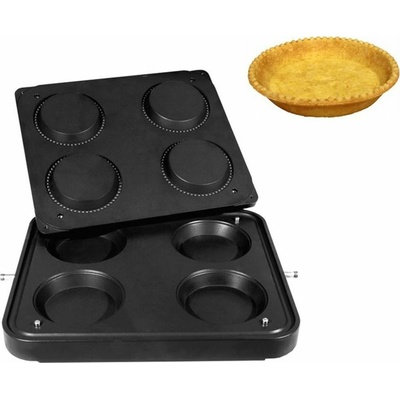 G.Gastro Formy pro stroj na tartaletky TMPIC - Tvar tartaletek: Kulaté - Ø 125 mm - Ø 100 mm - Výška: 18 mm - pro 4 tartaletek - D9783817