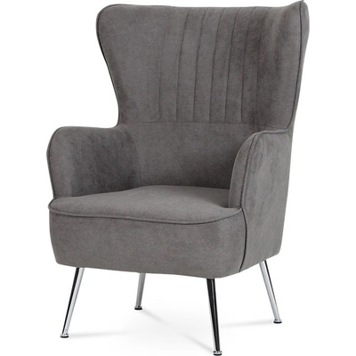 Autronic AK-317 GREY2 látka šedé kovové chromované nohy – Hledejceny.cz