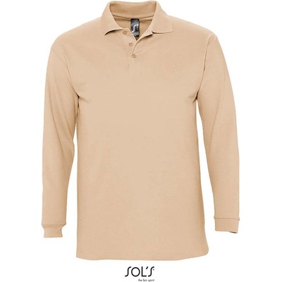 Sol's Winter II Polo s dlhým rukávom hnedé sand