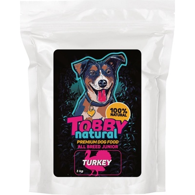 Tobby Natural Dog Junior Turkey 3 kg