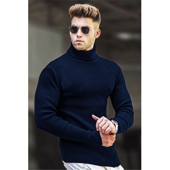 Madmext Мъжки пуловер 5180 - Тъмносин #364625 (364625_Тъмно синьо)