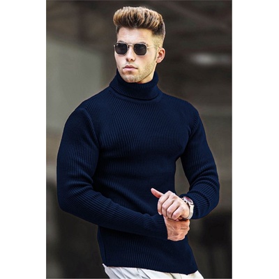 Madmext Мъжки пуловер 5180 - Тъмносин #364625 (364625_Тъмносин)