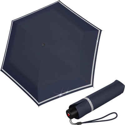 Knirps rookie navy reflective lehký skládací deštník tm.modrý