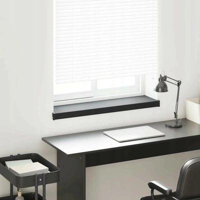 VidaXL Parapet okenní černý s kresbou dřeva 100 x 25 x 4,5 cm PVC