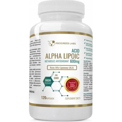 Progress Labs Kyselina alfa-lipoová ALA 600 mg 120 kapsúl