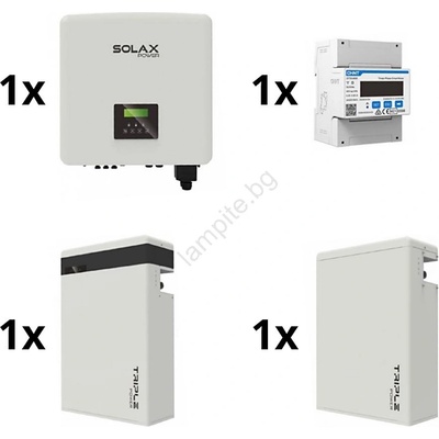 SolaX Power Соларен комплект: 10kW SOLAX конвертор 3p + 11, 6kWh TRIPLE Power батерия + електромер 3p (SM9999A)
