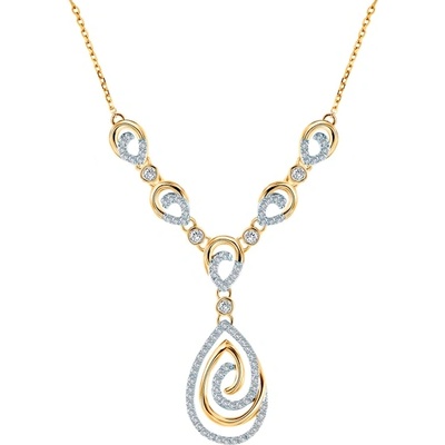 SAVICKI Колие с капка savicki: злато, диаманти