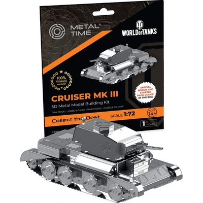 Metal Time Luxusná oceľová stavebnica tank Cruiser Mk III