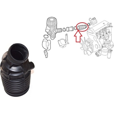 Hadica plniaceho vzduchu Iveco Daily 2000-2006 2,8 C11/13 z filtra do turba 500366843