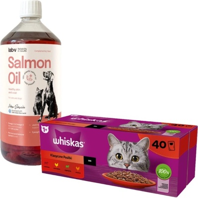 WHISKAS klasický výber v šťave pre dospelé mačky 40 x 85 g