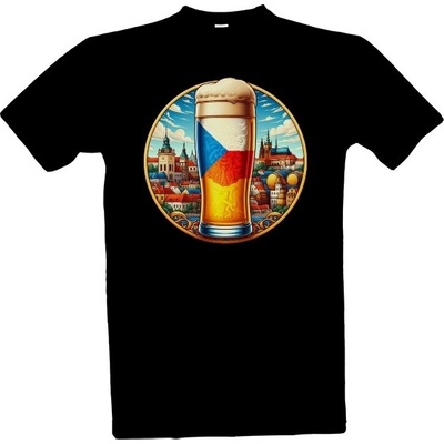 Tričko s potiskem České pivo ve městě pánské černá – Hledejceny.cz