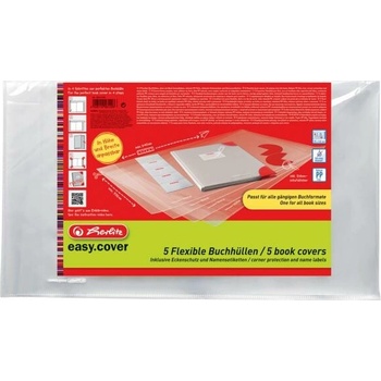 Herlitz Flexibilný obal na knihy a zošity easy.cover 5 ks v sáčku
