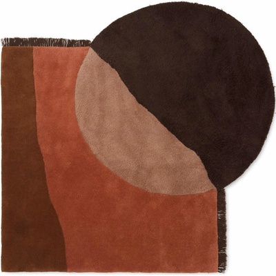 Ferm Living View Tufted Rug red brown