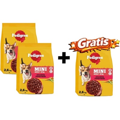 PEDIGREE Adult Mini hovädzím & zeleninou 2,6 kg