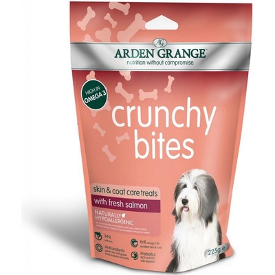 Arden Grange Crunchy Bit. Salmon&Rice pochoutka 225 g