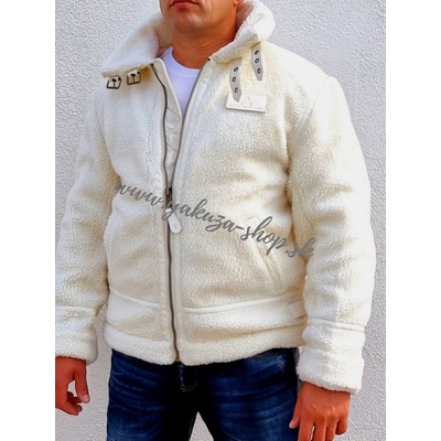 Alpha Industries B3 TEDDY zimná bunda off white béžová