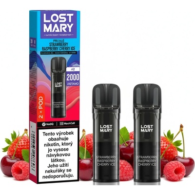 Elf Bar Lost Mary Glayce Pod Strawberry Raspberry Cherry Ice 20 mg 2 ks