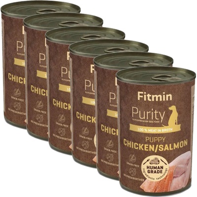 Fitmin Purity Puppy Пиле и сьомга 6 x 400 г