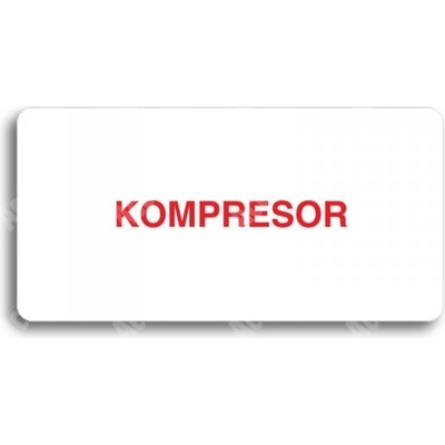 ACCEPT Piktogram KOMPRESOR - bílá tabulka - barevný tisk bez rámečku