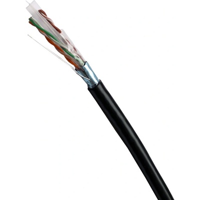 Datacom 13595 FTP drôt CAT6 PE, Fca, cievka, 100m černý
