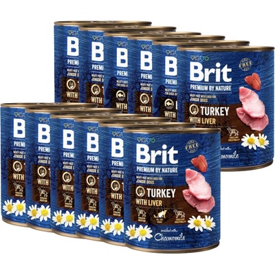 Brit Premium by Nature Turkey with Liver 12 x 800 g