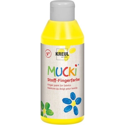 Mucki prstová barva na textil 250 ml žlutá