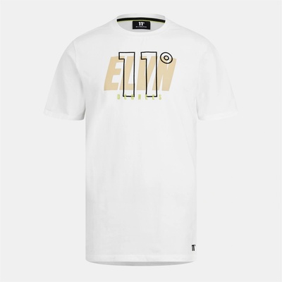 11 Degrees Мъжка тениска 11 Degrees Mytton Graphic T-Shirt Mens - White/Stone