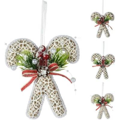 Kinekus Ozdoba závěsná paličky 11x4x12 cm červeno bílé mix xxx KIN64309440
