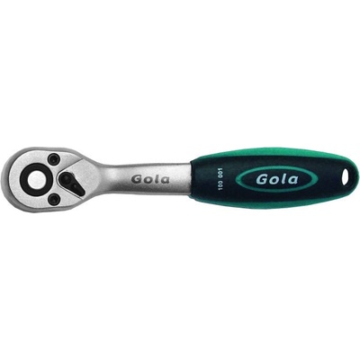 GOLA 100001 ráčna s přepínací páčkou 1/4" prohnutá