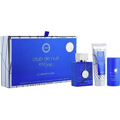 Armaf Club De Nuit Blue Iconic Darčeková sada pánska EDP 105 ml, sprchový gél 100 ml a deostick 75 g