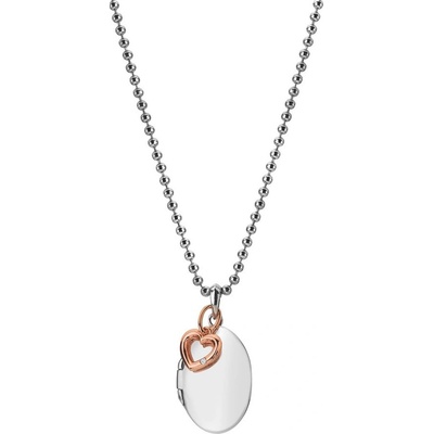 Hot Diamonds Pôvabný strieborný bicolor náhrdelník s diamantom memories DP881